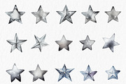 Silver stars and moon Clipart, an Object Graphic by MyLittleMeow (Thumbnail 3 of 5)