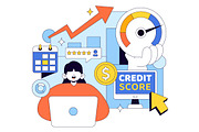 10 Credit Score Vector Illustration, a Finance Illustration by denayunebgt (Thumbnail 4 of 4)