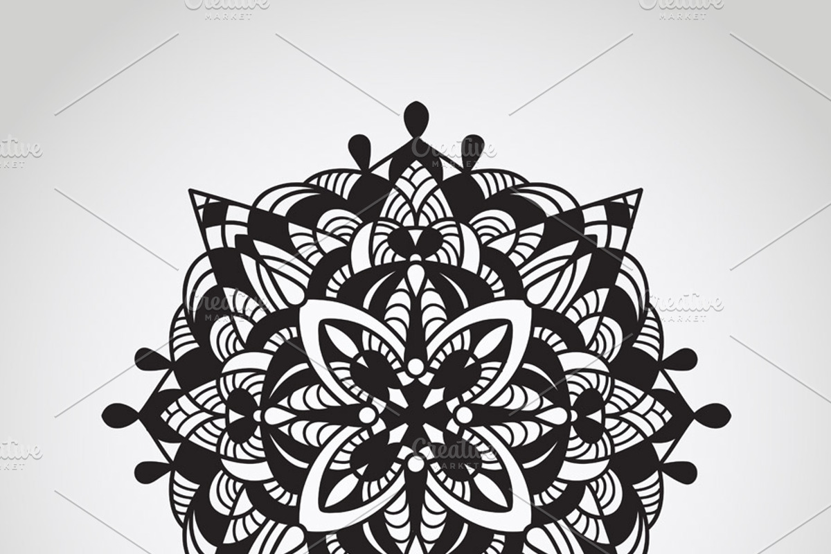 Vector circle pattern, mandala, dood