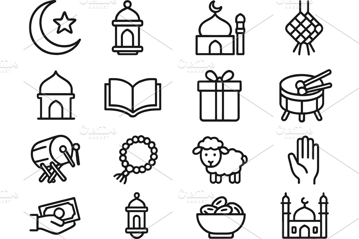 Vector illustration of line icons, an Object Illustration by ZinetroN