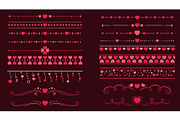 Valentines day borders and dividers, an Illustration by Vector Tradition (Thumbnail 2 of 3)