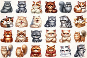 Cute Grumpy Cat Clipart PNG, an Illustration by Libby Wishes (Thumbnail 2 of 6)