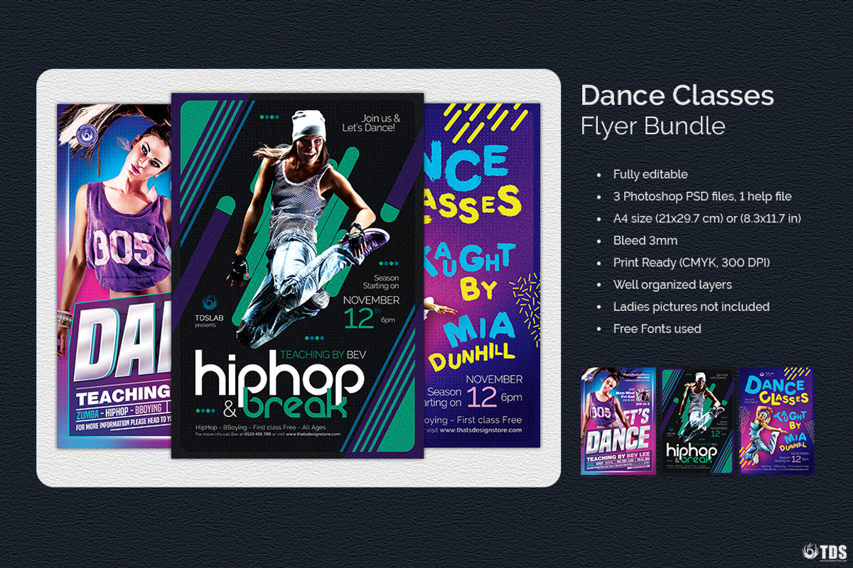 Dance Classes Flyer Bundle, a Flyer Template by ThatsDesign Art