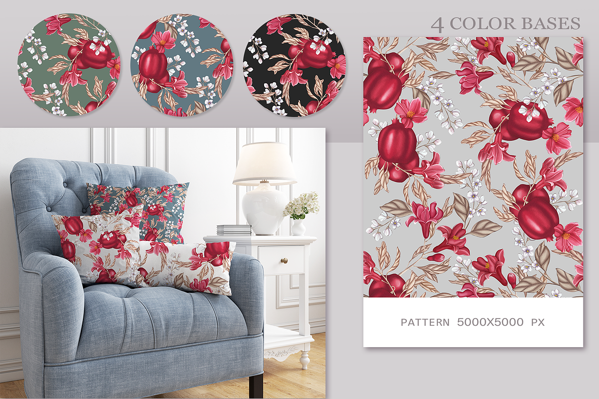 Pomegranate collection. Patterns, a Pattern Graphic by DamriNa art (Photo 6 of 9)