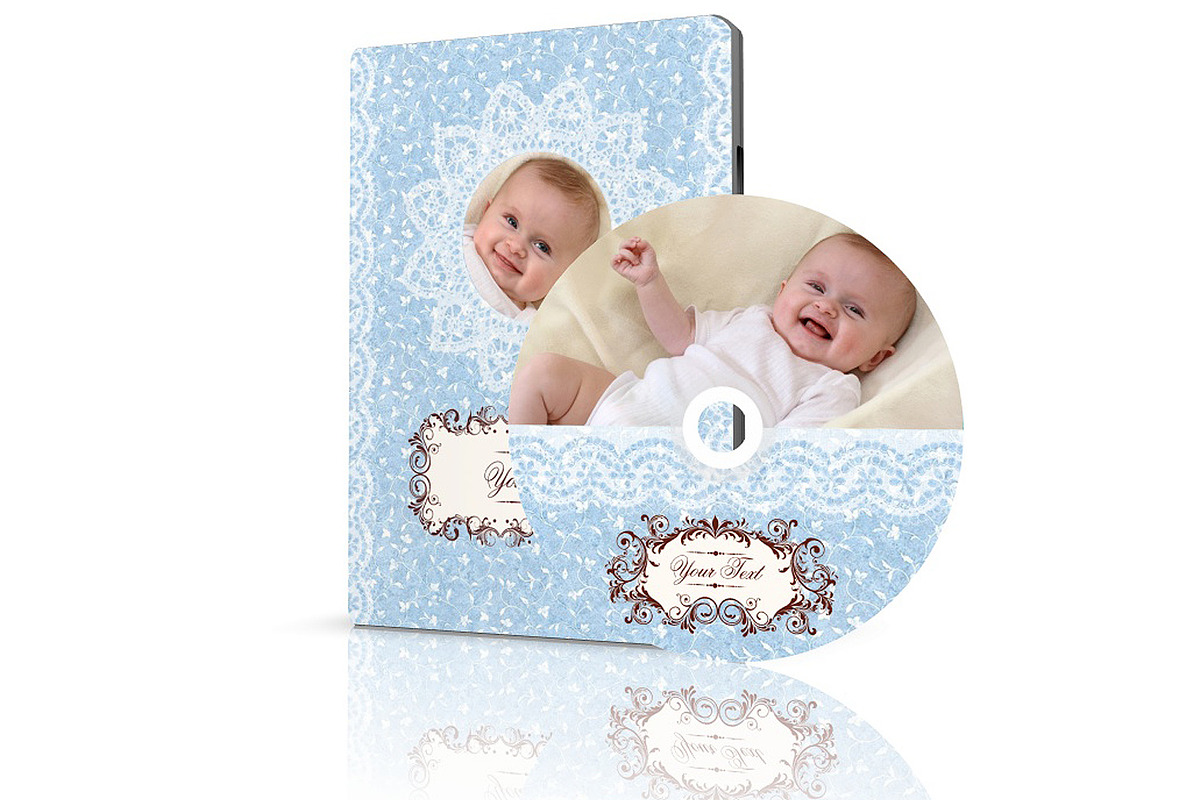 PSD CD DVD Cases - Lace on Blue, a Print Template by Kseniya-Omega (Photo 2 of 3)