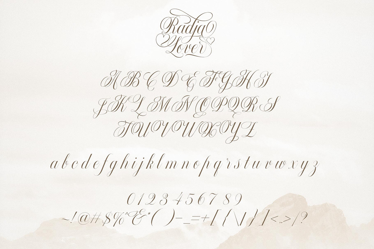 Radja Lover Script, a Script Font by alit design (Photo 17 of 20)