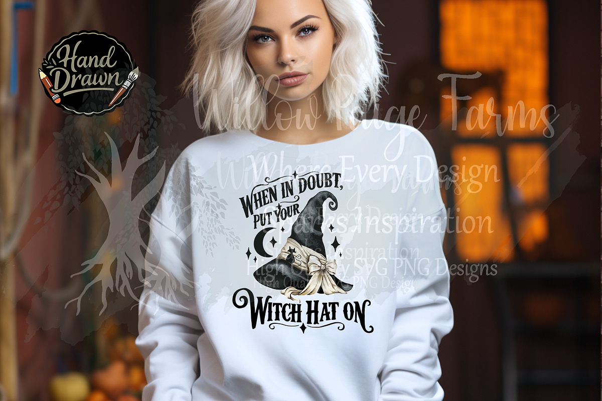 When in Doubt Put Your Witch Hat On, a Seasonal Illustration by Willow Paige Farms (Photo 2 of 11)