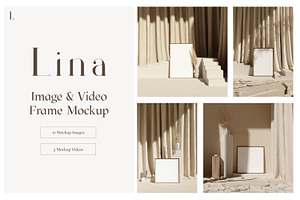 Lina Image Video Frame Mockup, a Print Template by LINII