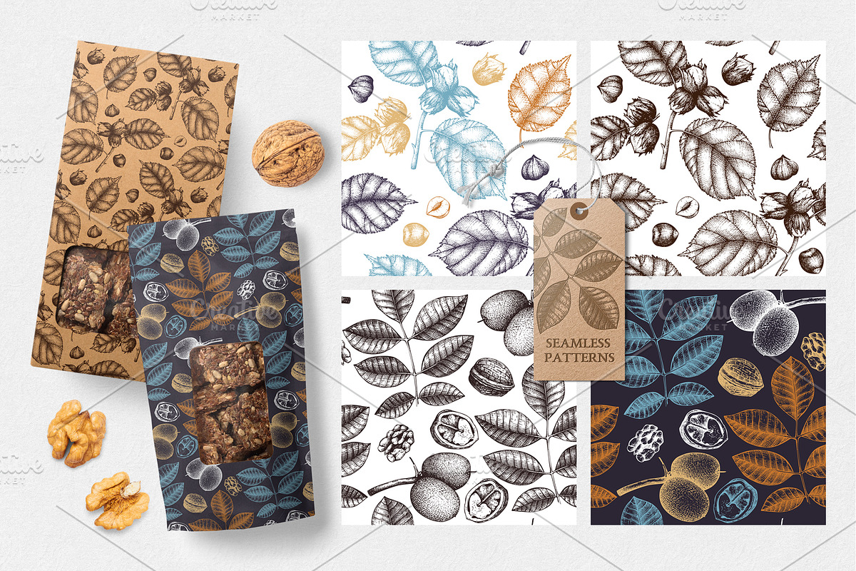 Hand-Drawn Nuts Sketches, a Food Illustration by Yevheniia (Photo 11 of 12)
