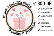 Watercolor Valentine Gift Clipart, an Illustration by Craft Nest (Thumbnail 2 of 10)