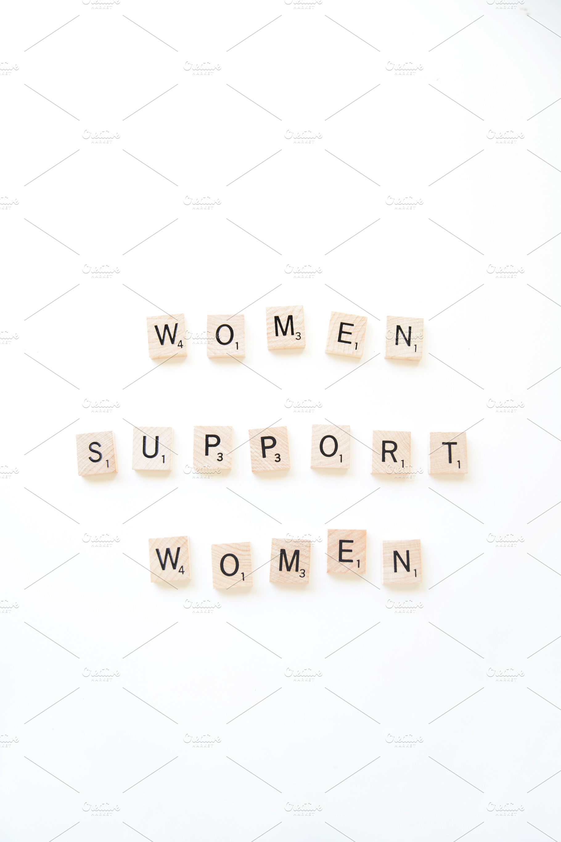 Women Support Women Scrabble Tiles, a Beauty & Fashion Photo by Stitch & Shutter Stock