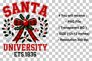 Santa University PNG, Christmas PNG, a Graphic by Clipart Bloom (Thumbnail 2 of 2)