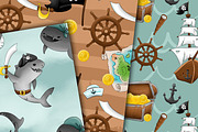 Pirates of the sea clipart, a Pattern Graphic by DarinaDigital (Thumbnail 2 of 6)