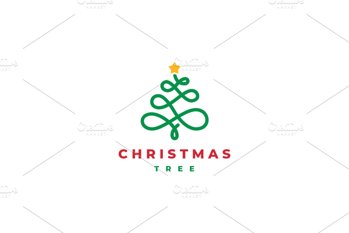 Christmas Tree Logo Template, a Branding & Logo Template by yopie (Photo 1 of 4)