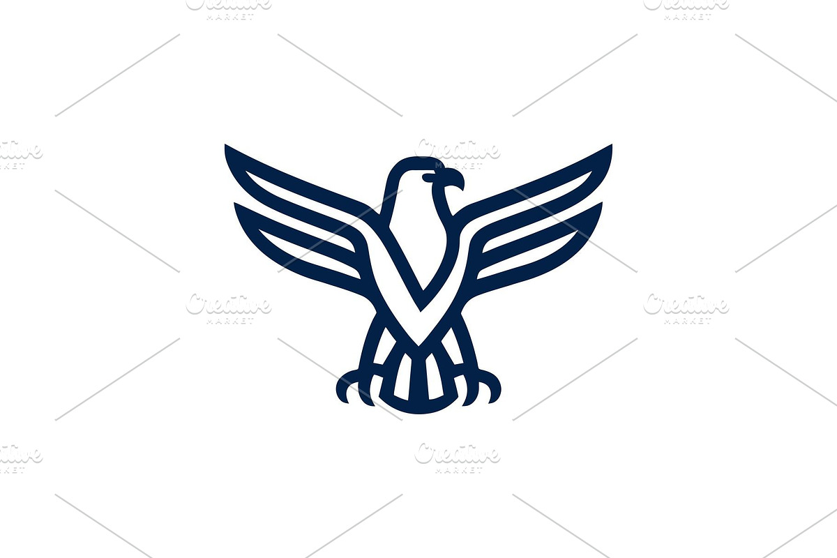 Eagle minimal logotype emblem