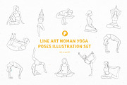 Woman Yoga Poses Illustration Set, an Object Illustration by peterdraw (Thumbnail 1 of 6)