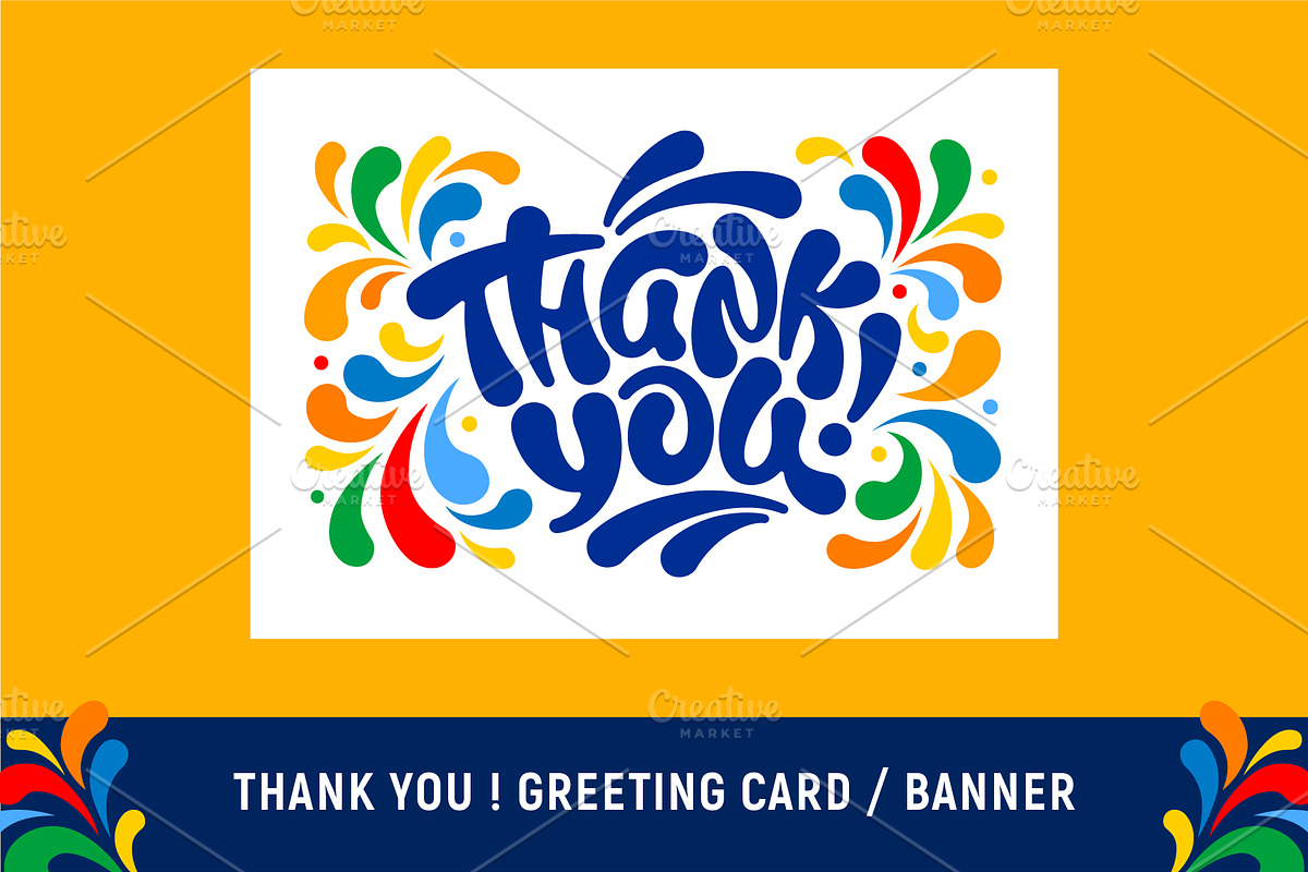 Thank you designs set, a Decorative Illustration by Vector beauty (Photo 5 of 8)