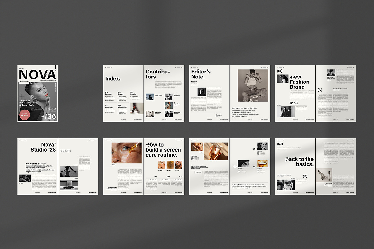 NOVA | Magazine & Book Layout, a Magazine Template by TemplateFolio-Shop (Photo 13 of 15)