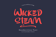 Wicked Steam - Handwritten Font, a Script Font by Krakenbox Studio (Thumbnail 1 of 11)
