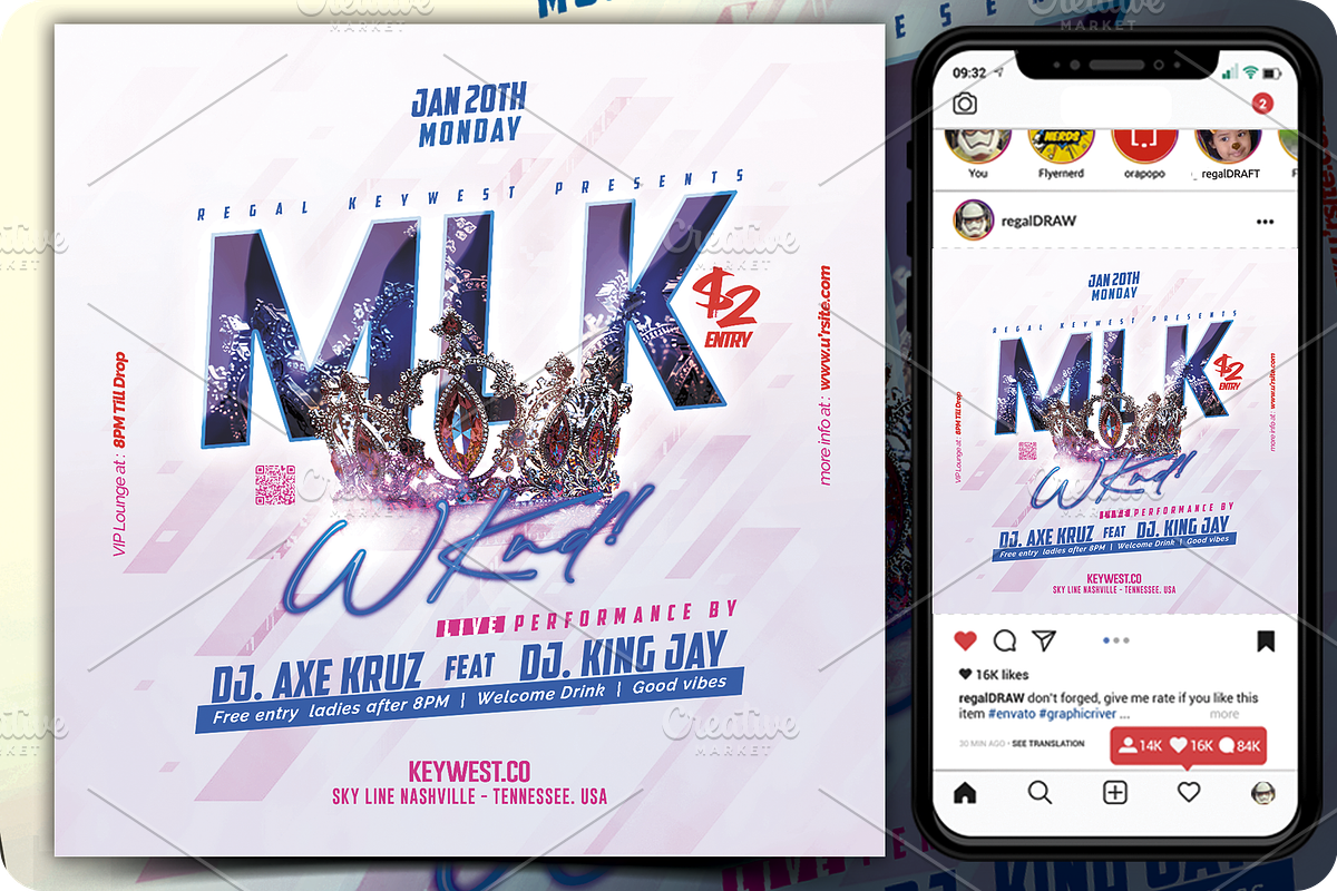 MLK Weekend Flyer, a Flyer Template by regalDRAW (Photo 2 of 4)