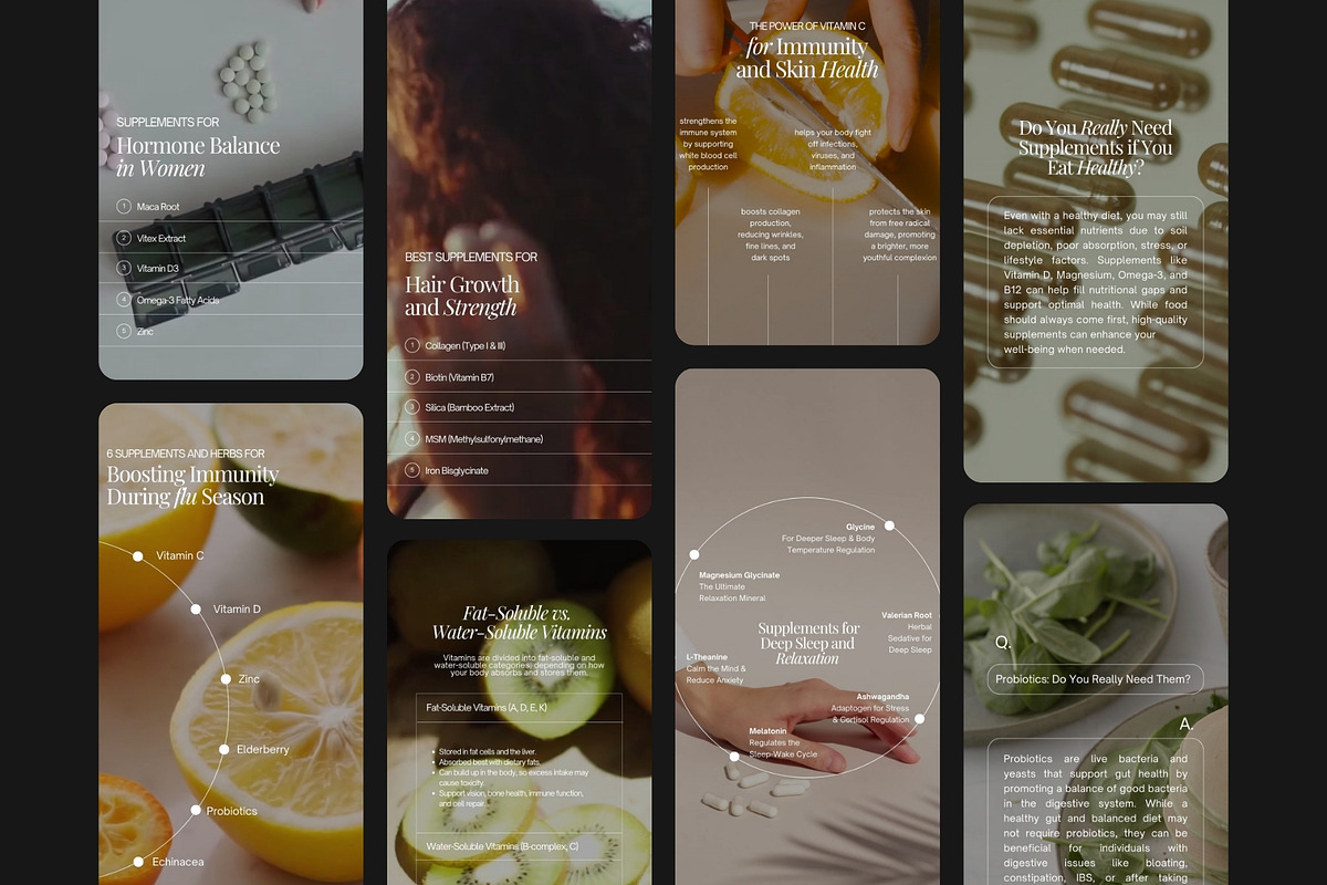 Supplements and Vitamins Templates, a Social Media Template by Terraa Studio Design (Photo 3 of 8)