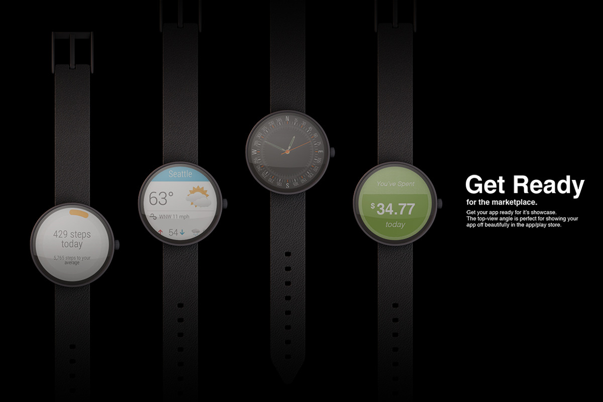 Smartwatch Mockup, an Android Mockup by Evan Molina (Photo 2 of 3)
