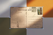 Vintage Postcard with Postage Stamps, an Advertising Mockup by Custom Scene (Thumbnail 5 of 11)