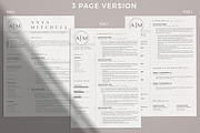 1, 2 and 3 Page Resume CV Design, a Resume Template by HIRED Design Studio (Thumbnail 4 of 12)