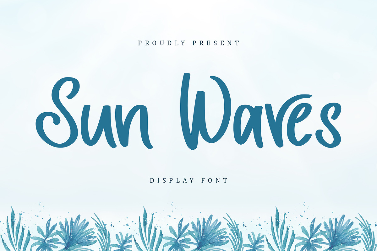 Sun Waves | Display Font, a Handwritten Font by esamaradany (Photo 1 of 8)