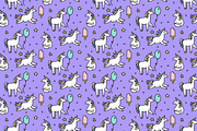 Happiness & Unicorns patterns, a Pattern Graphic by Lyolya Profitrolya (Thumbnail 2 of 3)