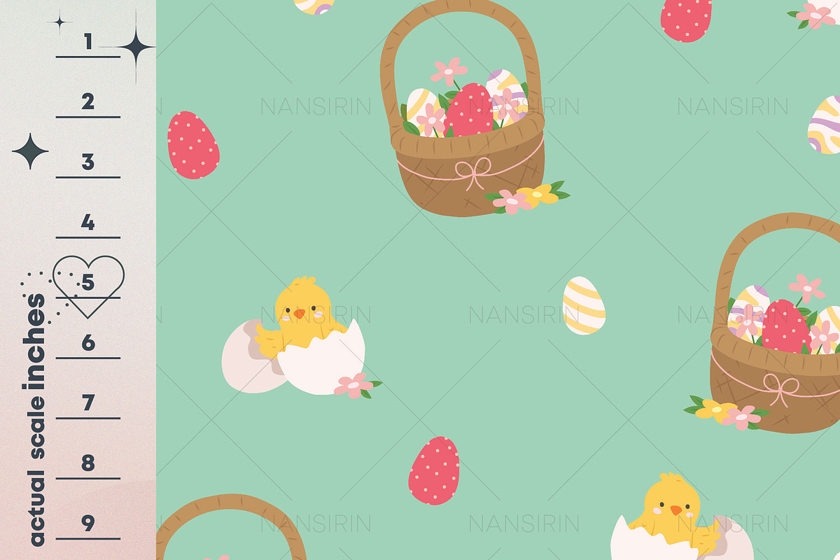 Easter Rabbit Seamless Pattern Set, a Pattern Graphic by Nansirins Studio (Photo 6 of 9)