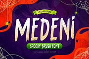 MEDENI - Spooky Brush Font, a Font by Gassstype (Thumbnail 1 of 8)
