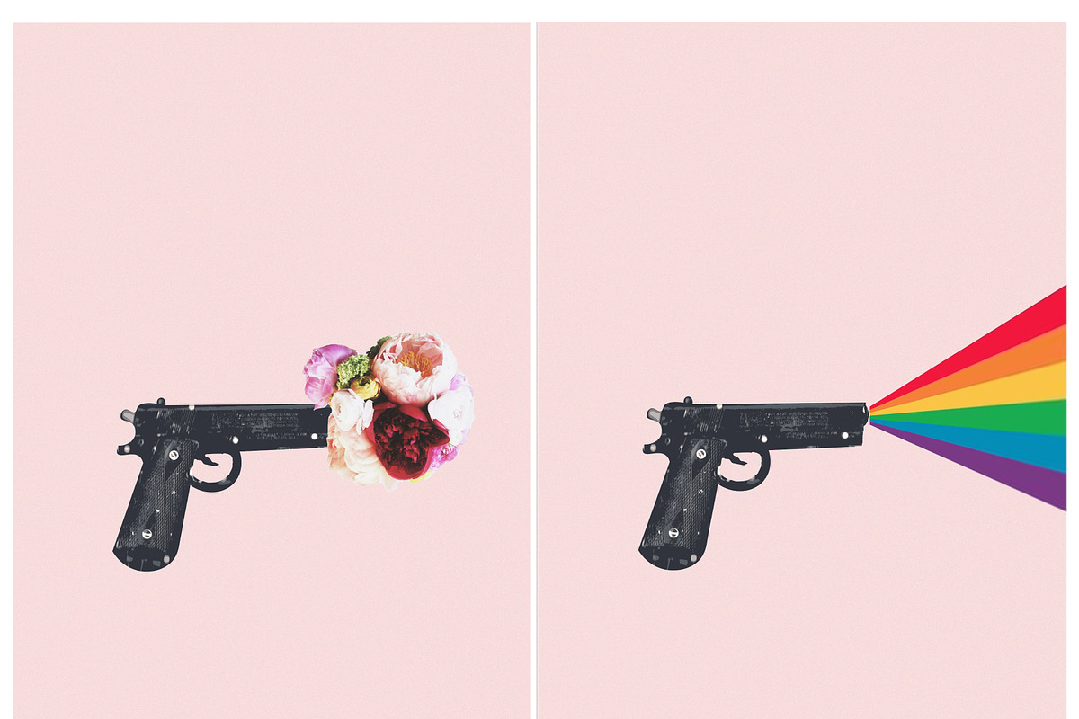5 Gun Control Posters, an Illustration by CC CREATIVE CO
