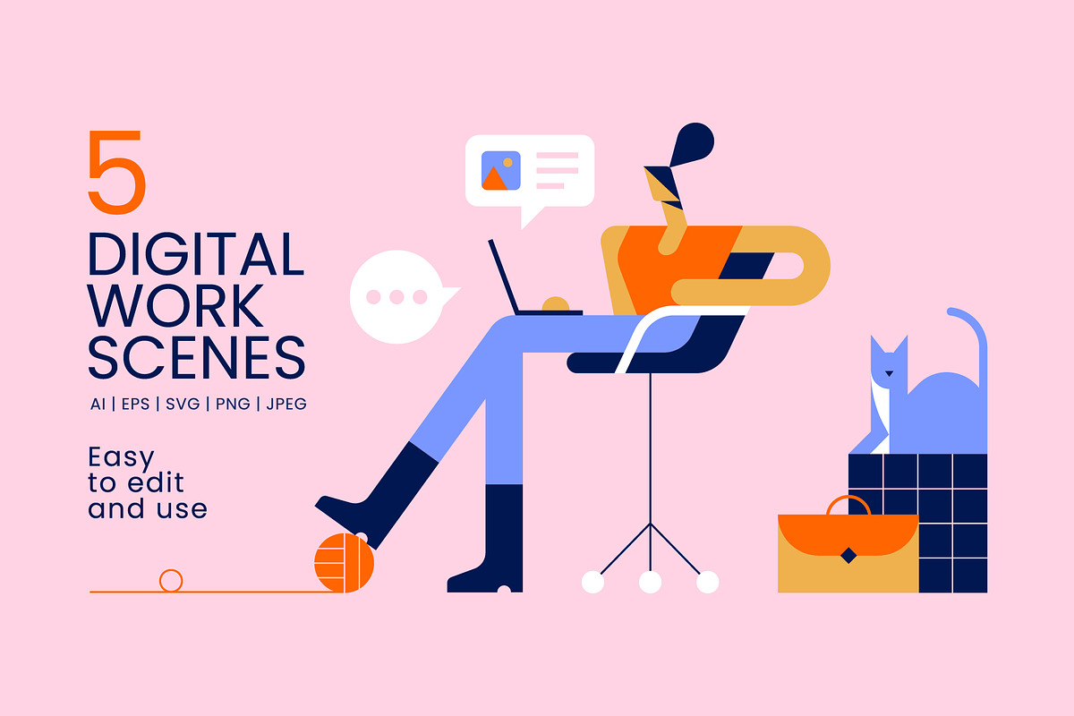 Digital Work Scenes, a Work Illustration by Léo Alexandre (Photo 1 of 8)