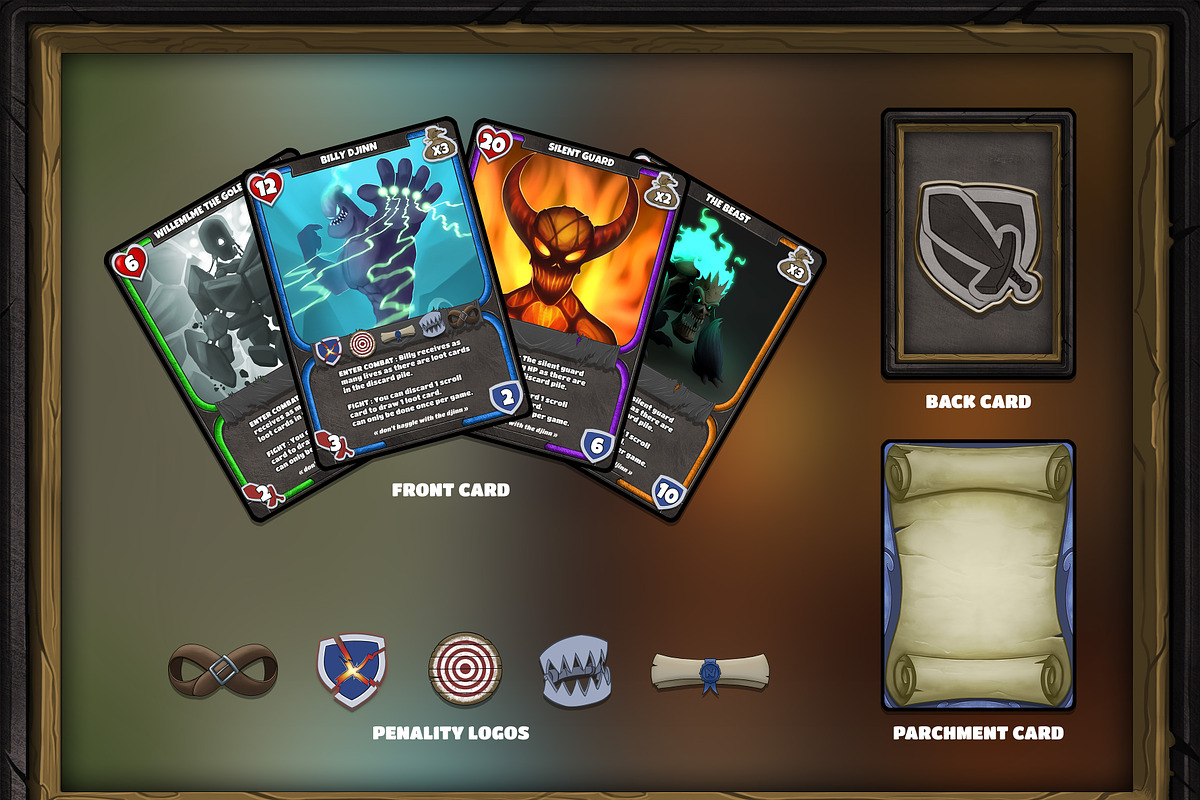 Cartoon fantasy Card Template