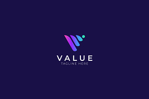 Letter V Logo Business Finance Media, a Branding & Logo Template by Signatoro