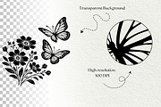 Butterfly Flower Silhouette, a Decorative Illustration by DENIDigitalArtSudio (Thumbnail 4 of 4)