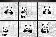 79 Panda Coloring Pages Bundle, a Brochure Template by LA Design (Thumbnail 3 of 10)