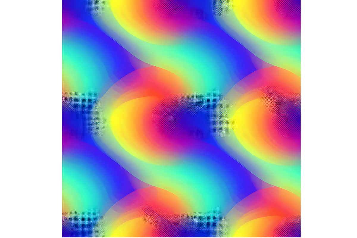 Neon Northern Lights Abstract Geo, a Decorative Illustration by Sharon Schwalbe (Photo 4 of 4)