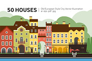 City Constructor. 50 Vector Houses, an Illustration by Maril (Thumbnail 1 of 2)