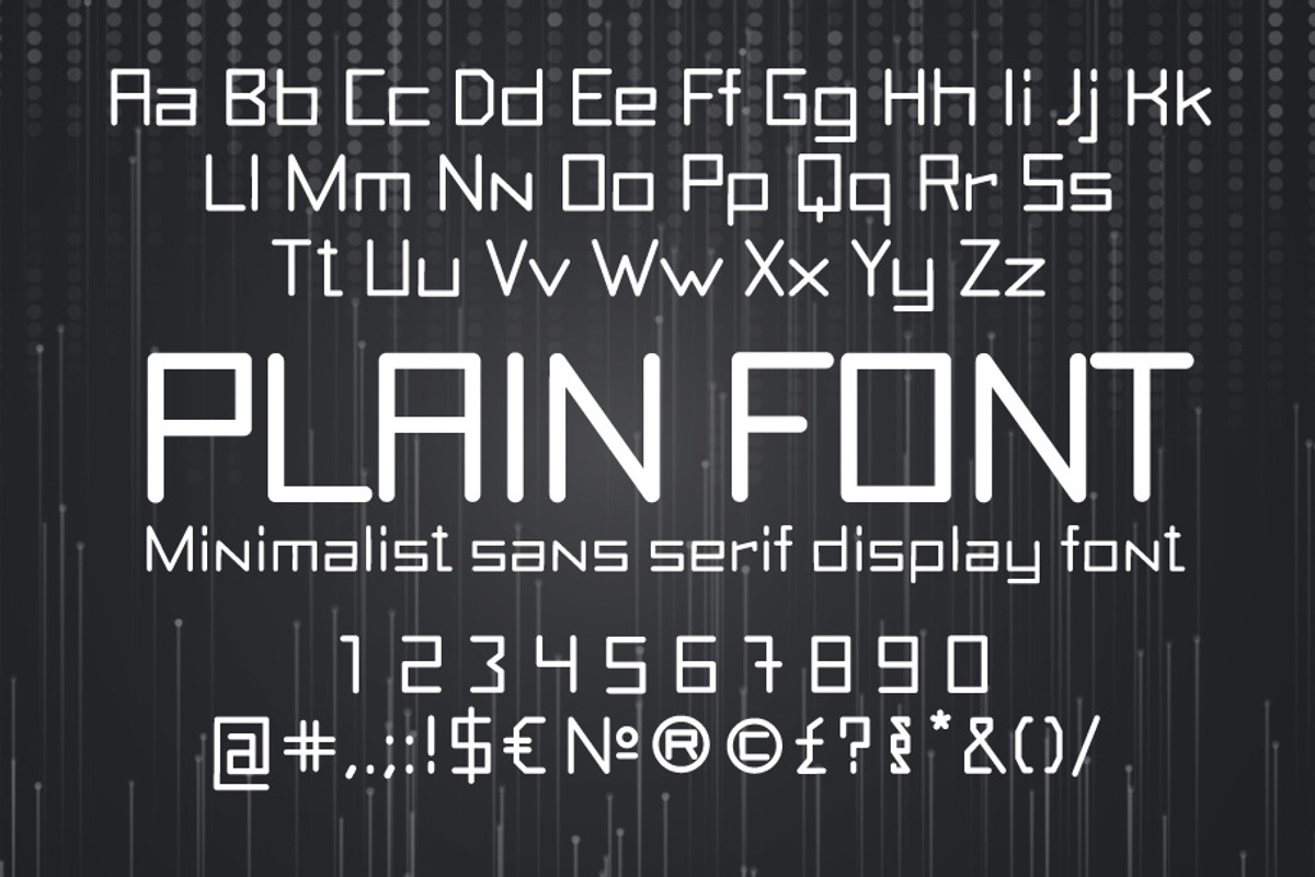 Plain Minimalist Sans Serif Font, a Sans Serif Font by Oleg Tokarev Art (Photo 1 of 2)