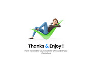 Cartoon Woman – Set of 60 Poses, a Person Illustration by 3DMask (Thumbnail 6 of 6)
