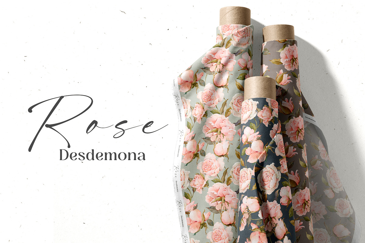 Watercolor Rose Floral Elements, a Decorative Illustration by Damian Roh (Photo 2 of 13)