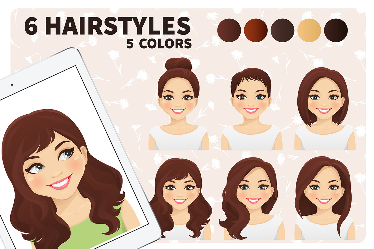 Woman avatar creator, a Person Illustration by Volha Hlinskaya (Photo 3 of 6)