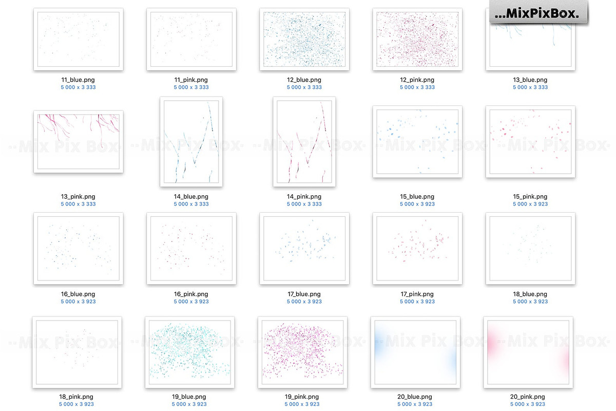 Pink and Blue Confetti Overlays, an Object Graphic by MixPixBox (Photo 6 of 6)