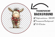 Whimsical Spring Donkey Clipart, an Illustration by Libby Wishes (Thumbnail 6 of 7)
