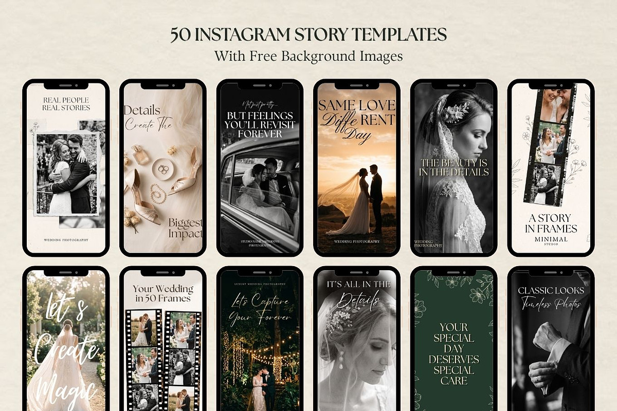 Wedding Photographer Insta Templates, a Social Media Template by Arslan (Photo 3 of 9)