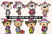 Quirky Christmas Dogs illustrations, an Animal Illustration by PrintHaven Designs (Thumbnail 5 of 9)