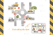 Construction Trucks Clipart, a Transportation Illustration by ArtGiftsStudio (Thumbnail 5 of 7)