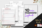 Password Logbook Kdp Interior, a Stationery Template by Graphic Template (Thumbnail 1 of 11)